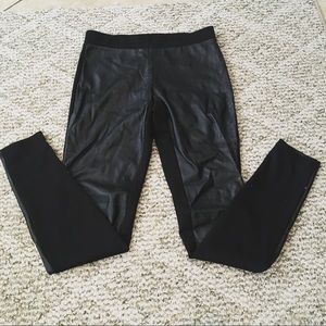 Black leather leggings
